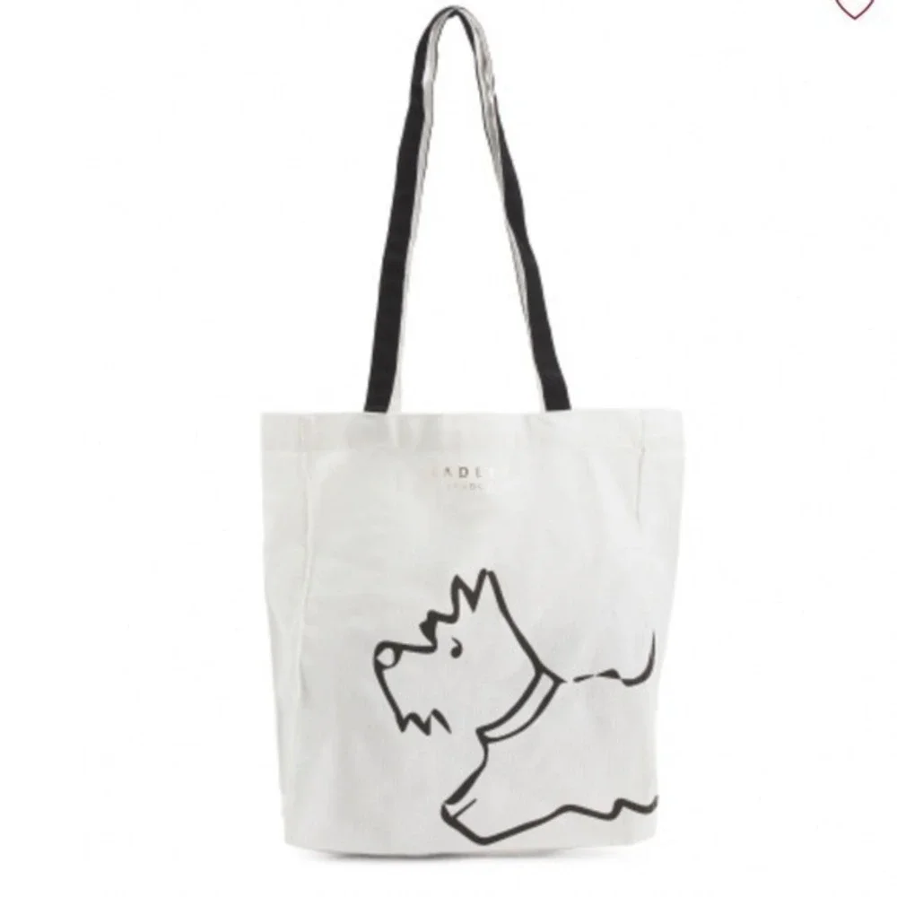Radley London Icon Small Tote White Scottie‎ Dog Canvas New